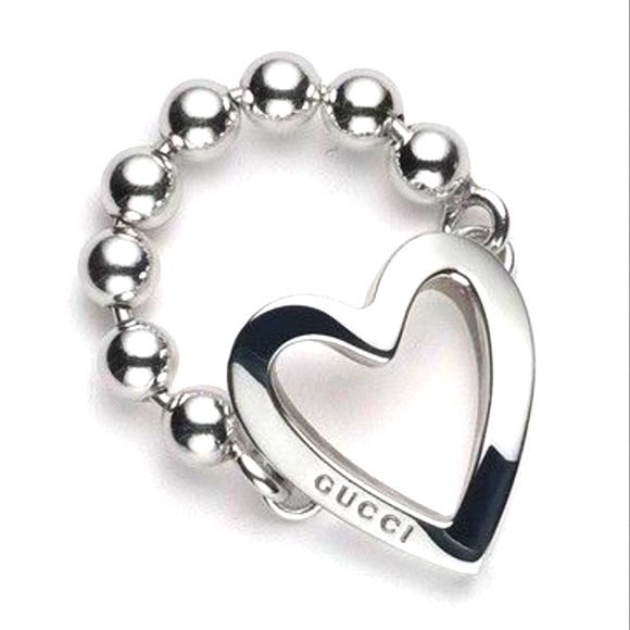 NIB GUCCI OPEN HEART GOOGLE RING - Picture 1 of 1